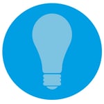 A lightbulb representing brand awareness.