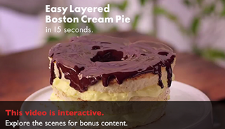 Kmart's interactive recipe - Boston cream pie